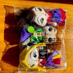 Disney Halloween Hocus Pocus' Sanderson Sisters Plush Squeaky Dog Toy, 3 count-